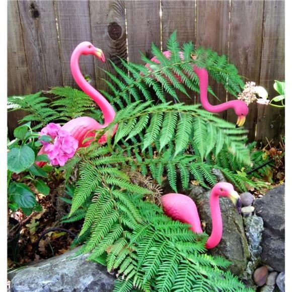 GiftExpress Pink Flamingos Yard Decorations - 6 Pack Small - Picture 3 of 7